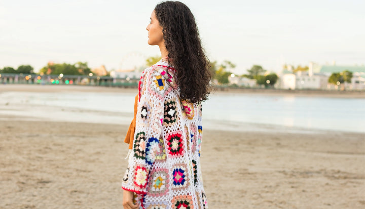 a line cotton dress Lila Flower Check Cotton Dress