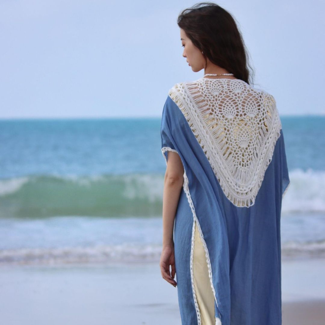 Be Beau Orange Paisley Chiffon Kimono
