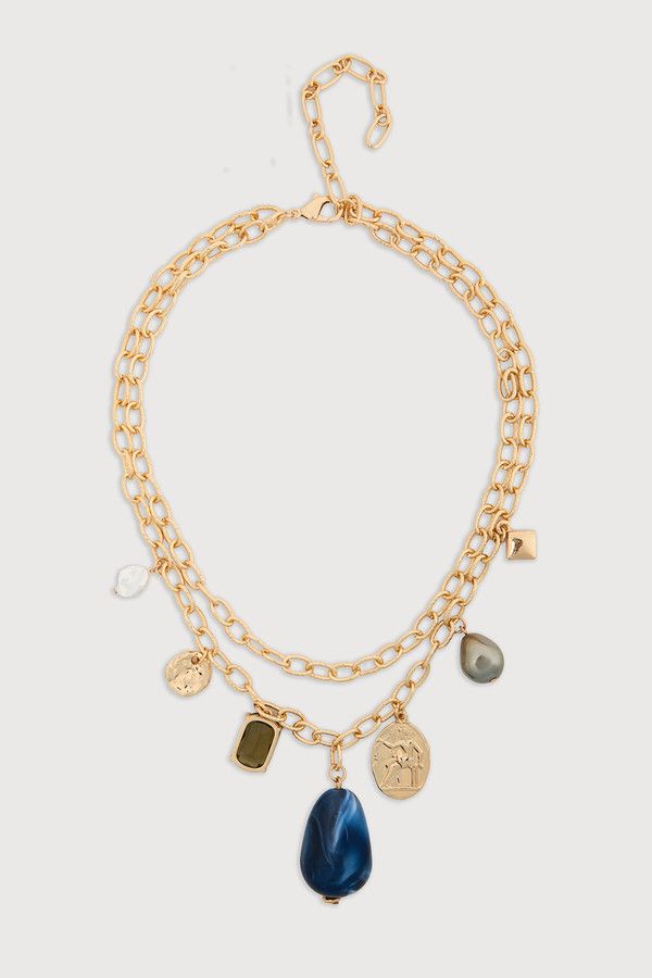 Golden Muse Layered Charm Necklace – SAACHI