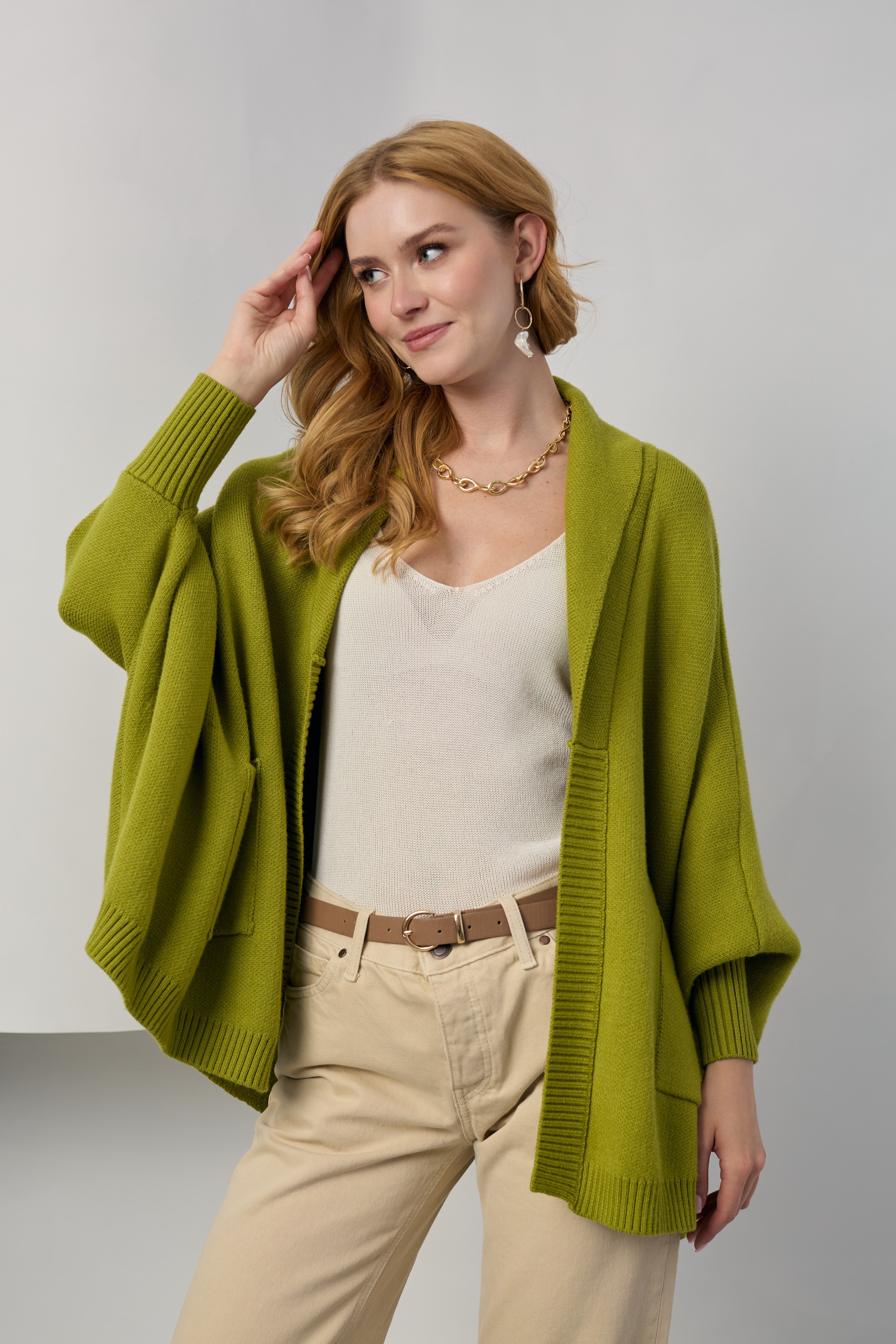Open Front Oversized Cardigan Sweater – SAACHI