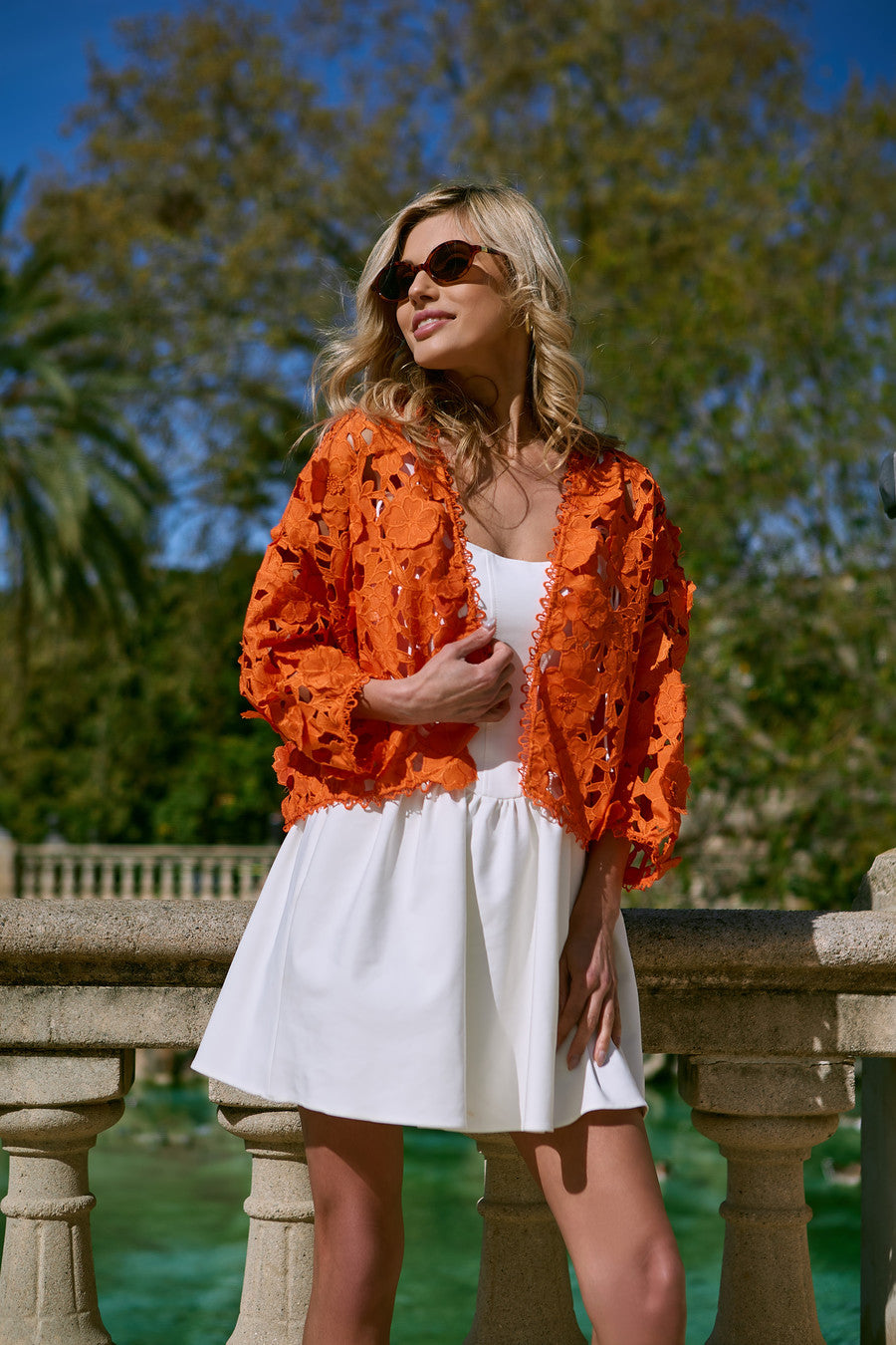 Floral Lace Cut Out Bolero – SAACHI