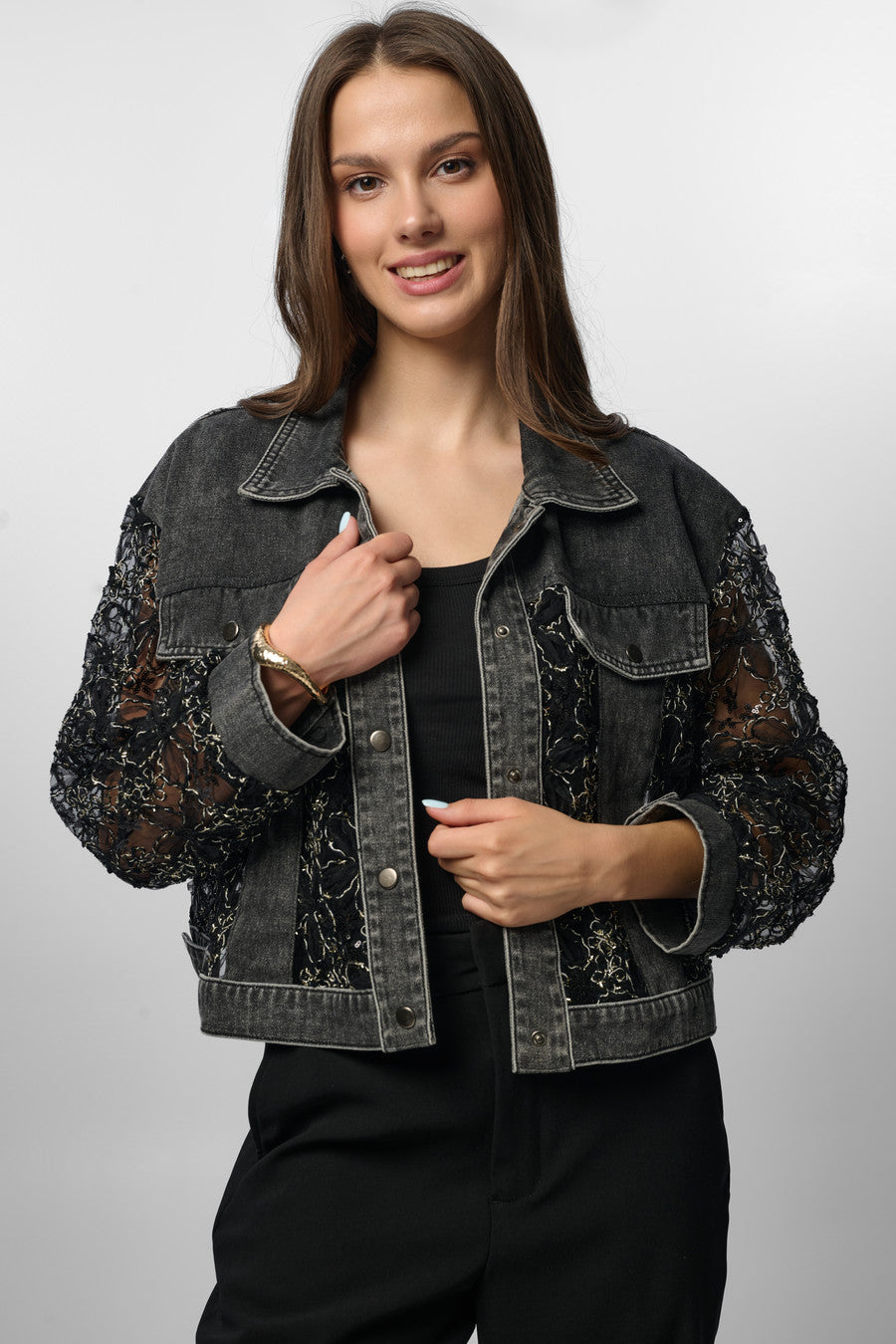 Denim Lace Jacket – SAACHI