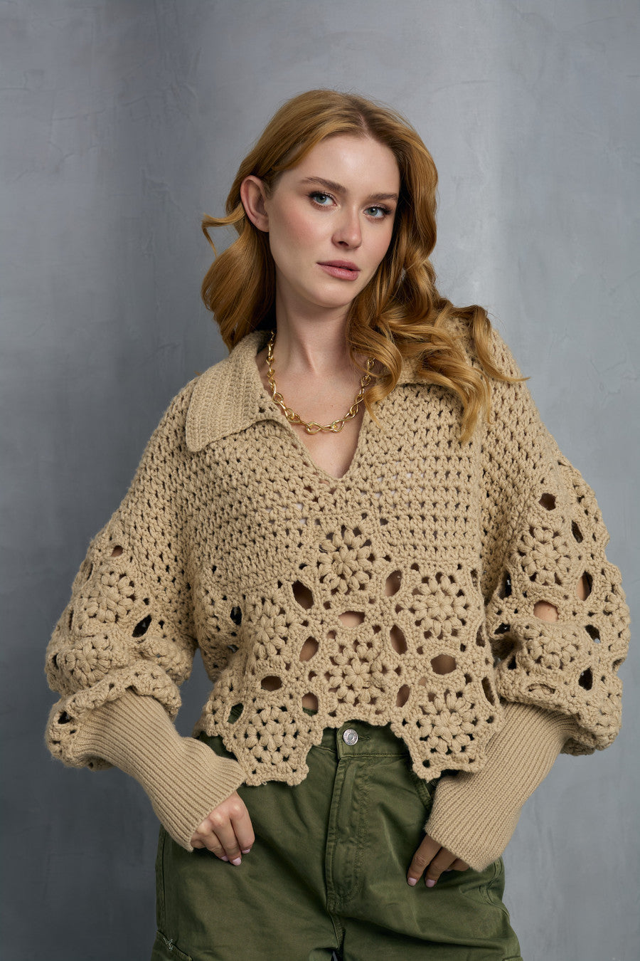 Floral Crochet Pullover Sweater – SAACHI