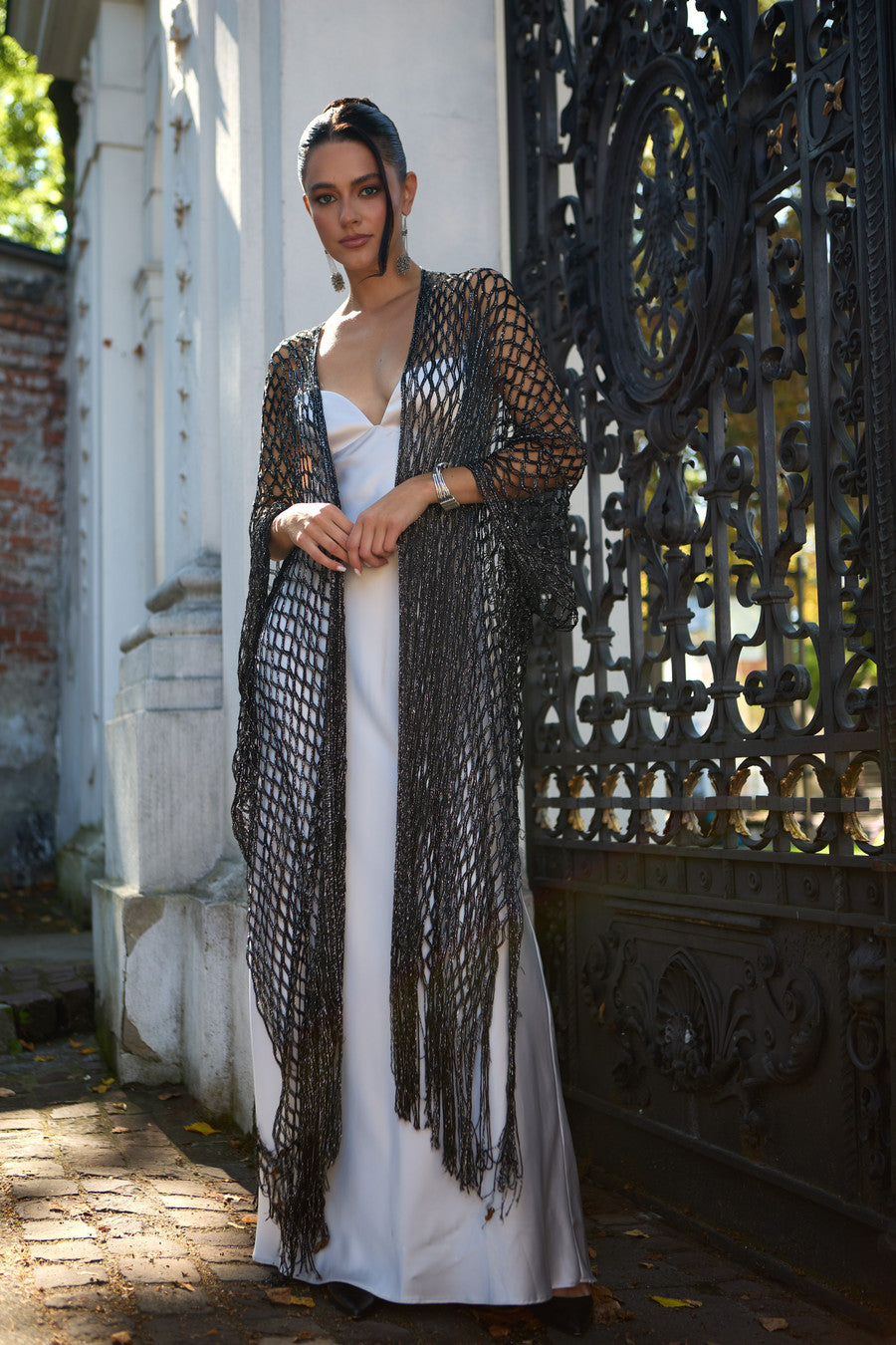 Metallic Fringe Kimono – SAACHI