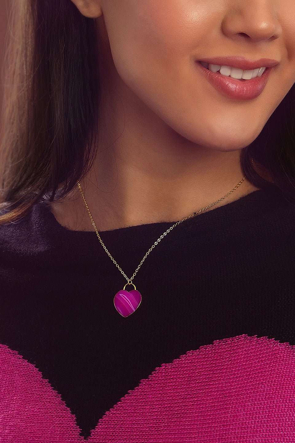 Agate Heart Necklace SAACHI