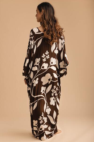 Bold Floral Kaftan Maxi