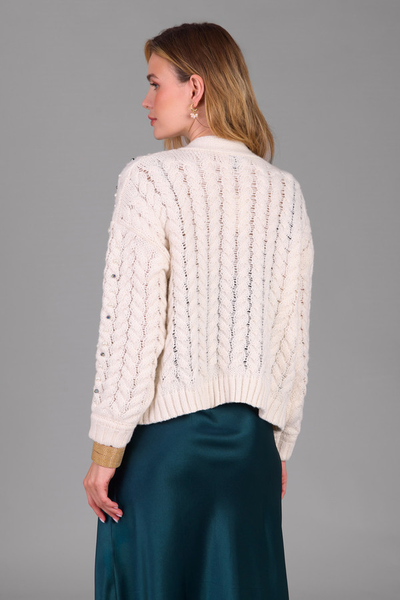 Holiday Cardigan Pearl Knit