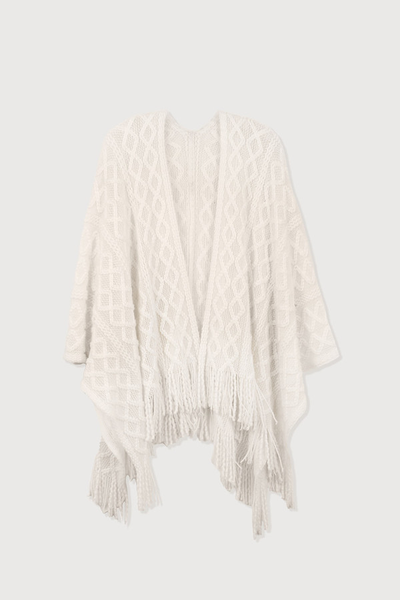 Fuzzy Chevron Pattern Ruana