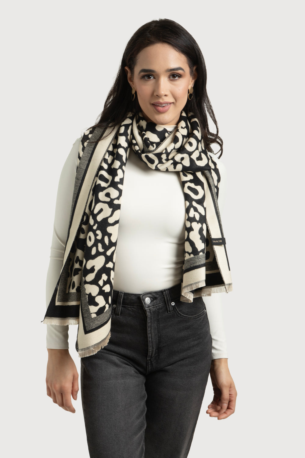 Sheba Reversible Scarf Black