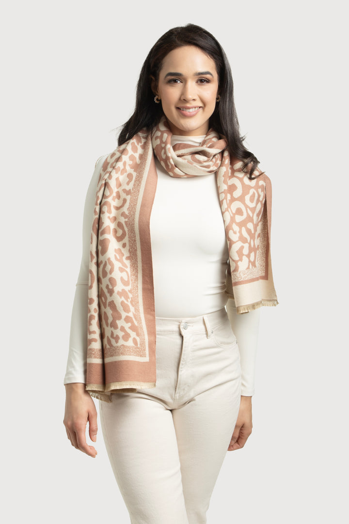 Sheba Reversible Scarf Peach puff