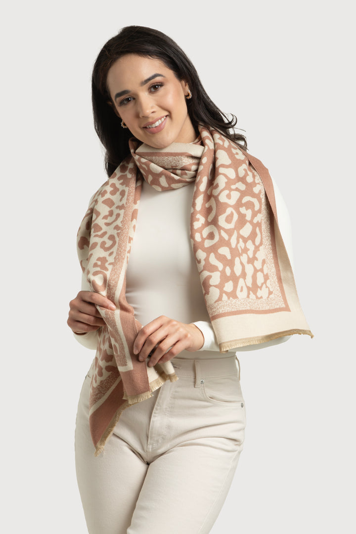 Sheba Reversible Scarf Peach puff