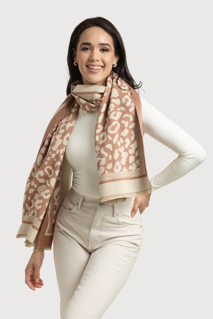 Sheba Reversible Scarf Peach puff