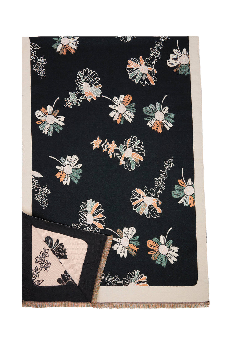 Floral Daisy Reversible Scarf