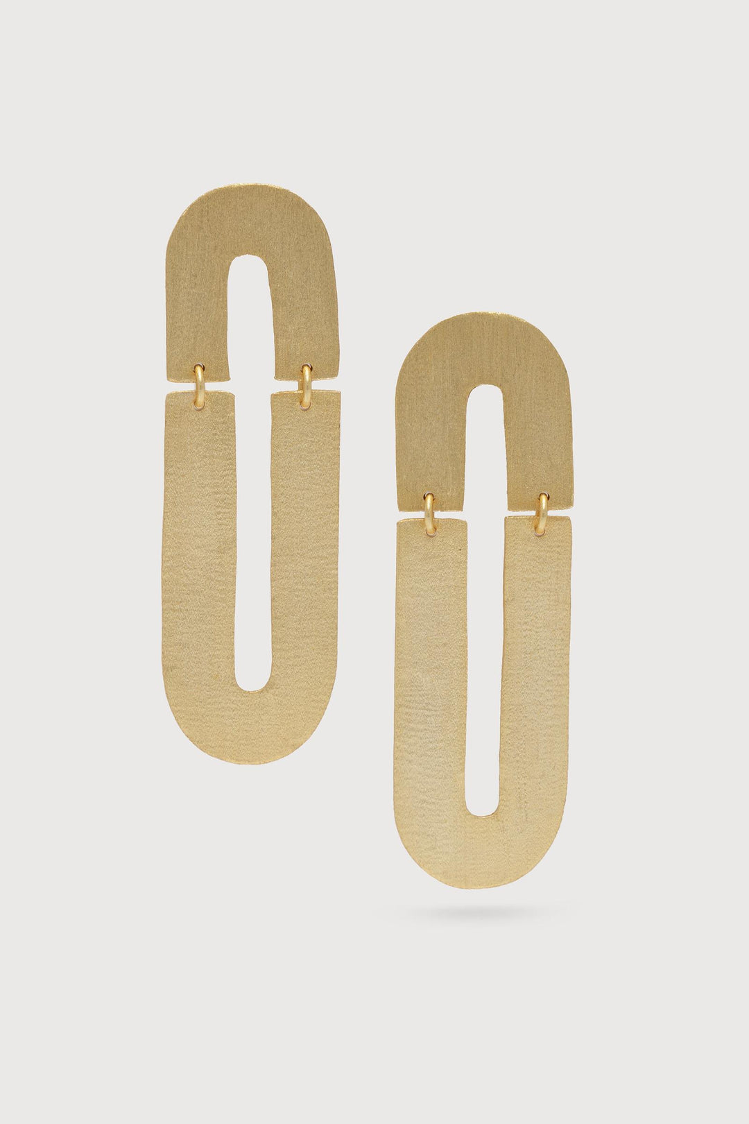 Geometric Mirror Earrings Gold