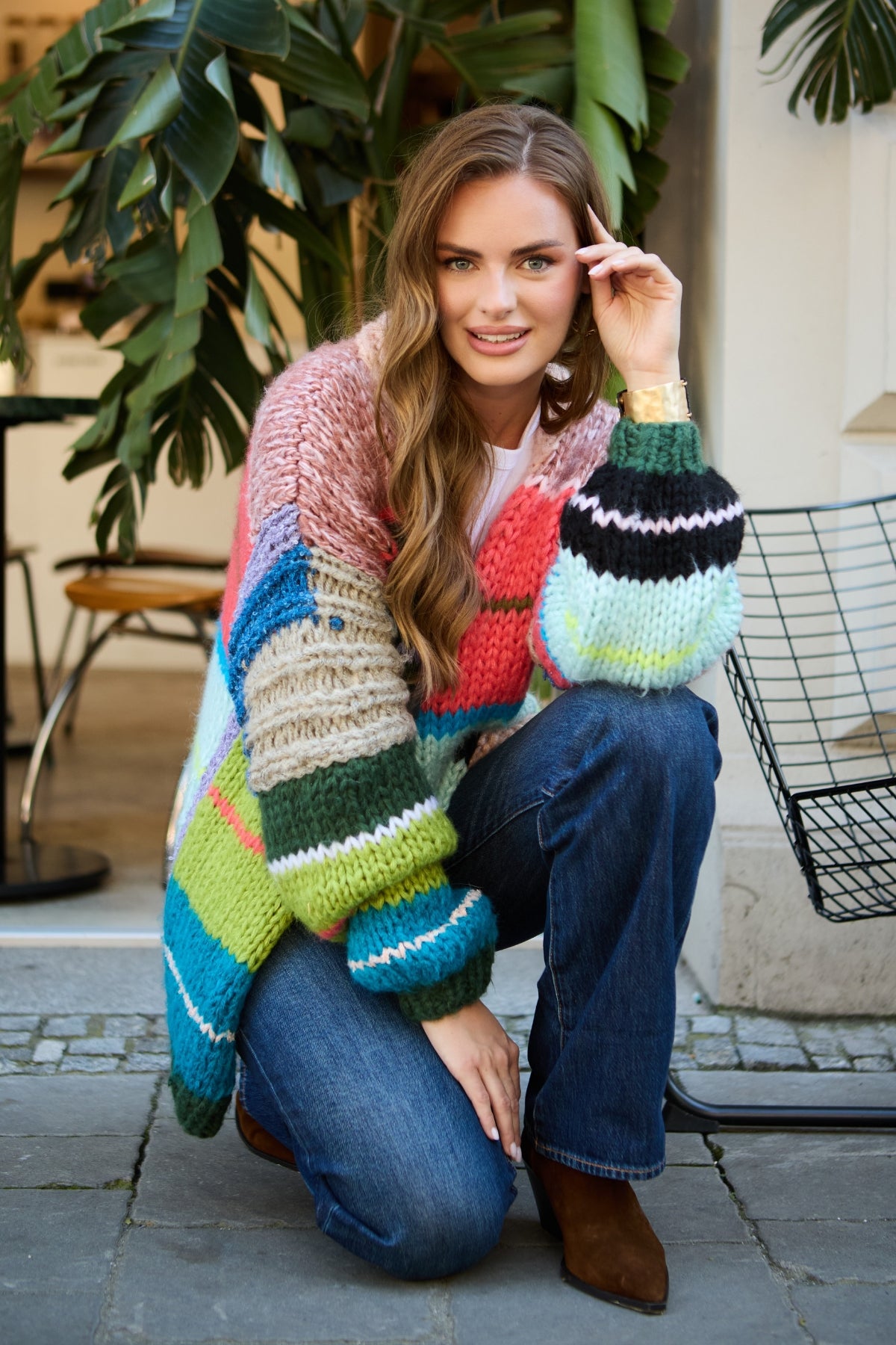 Knitted Rainbow Multitoned Cardigan – SAACHI