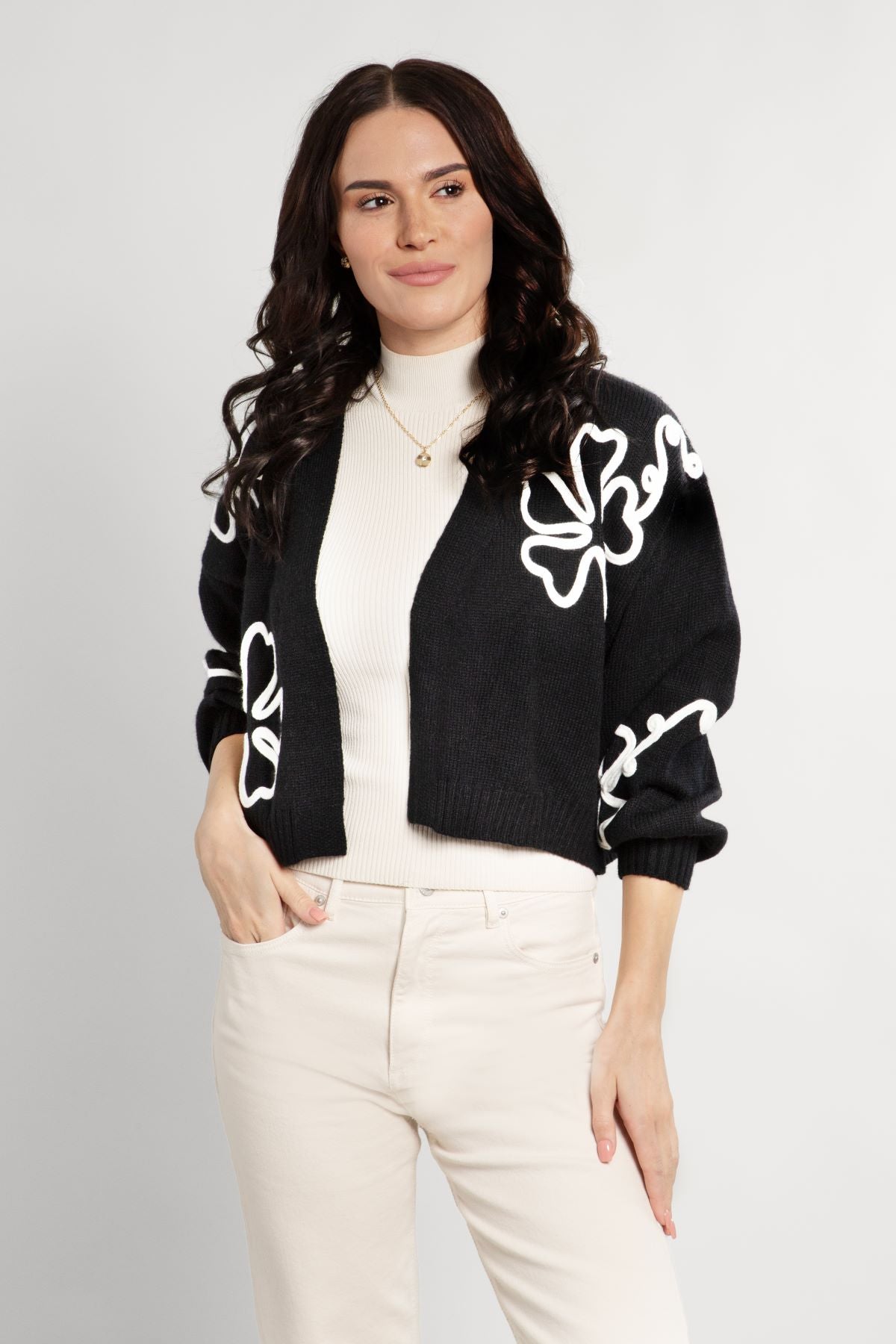 Floral Knitted Cardigan – SAACHI