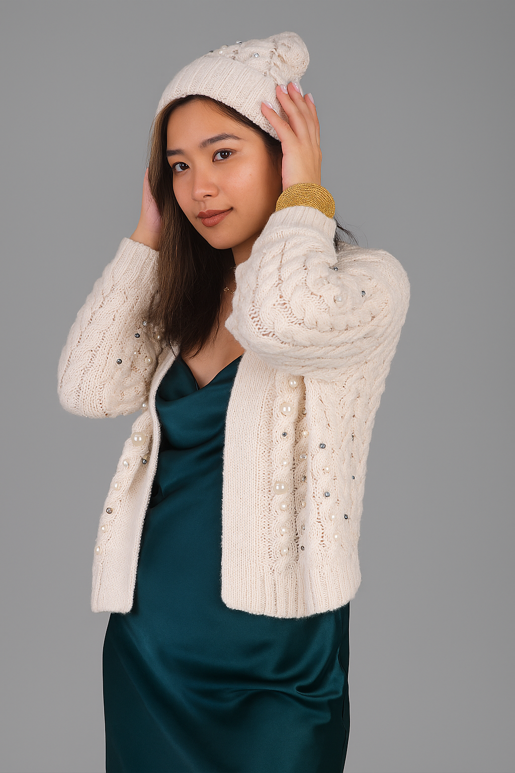 Holiday Cardigan Pearl Knit – SAACHI