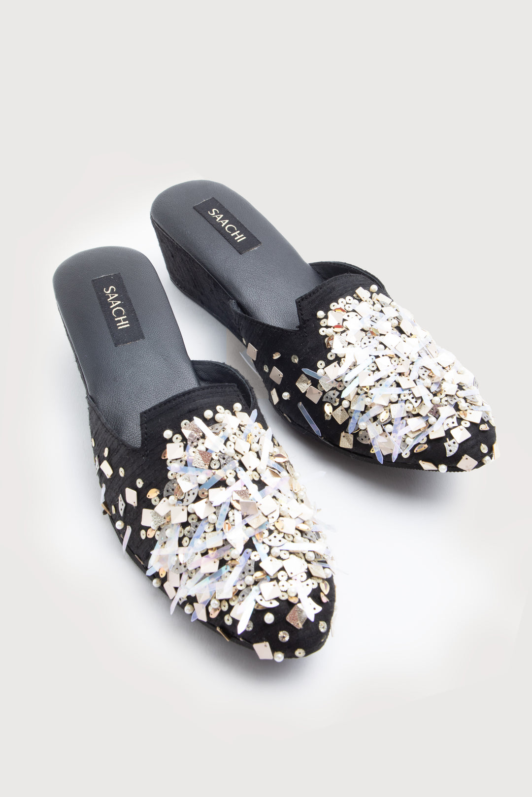 Abstract Sequin Mules