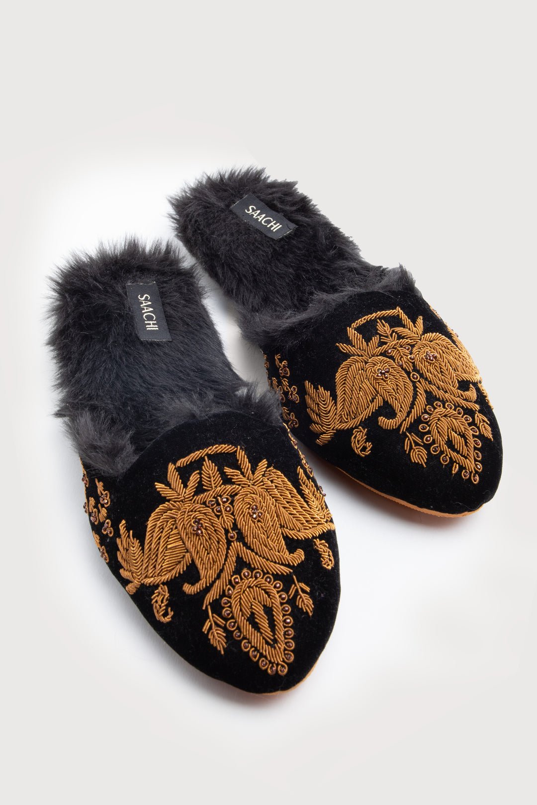 Cozy Regal Mules Black