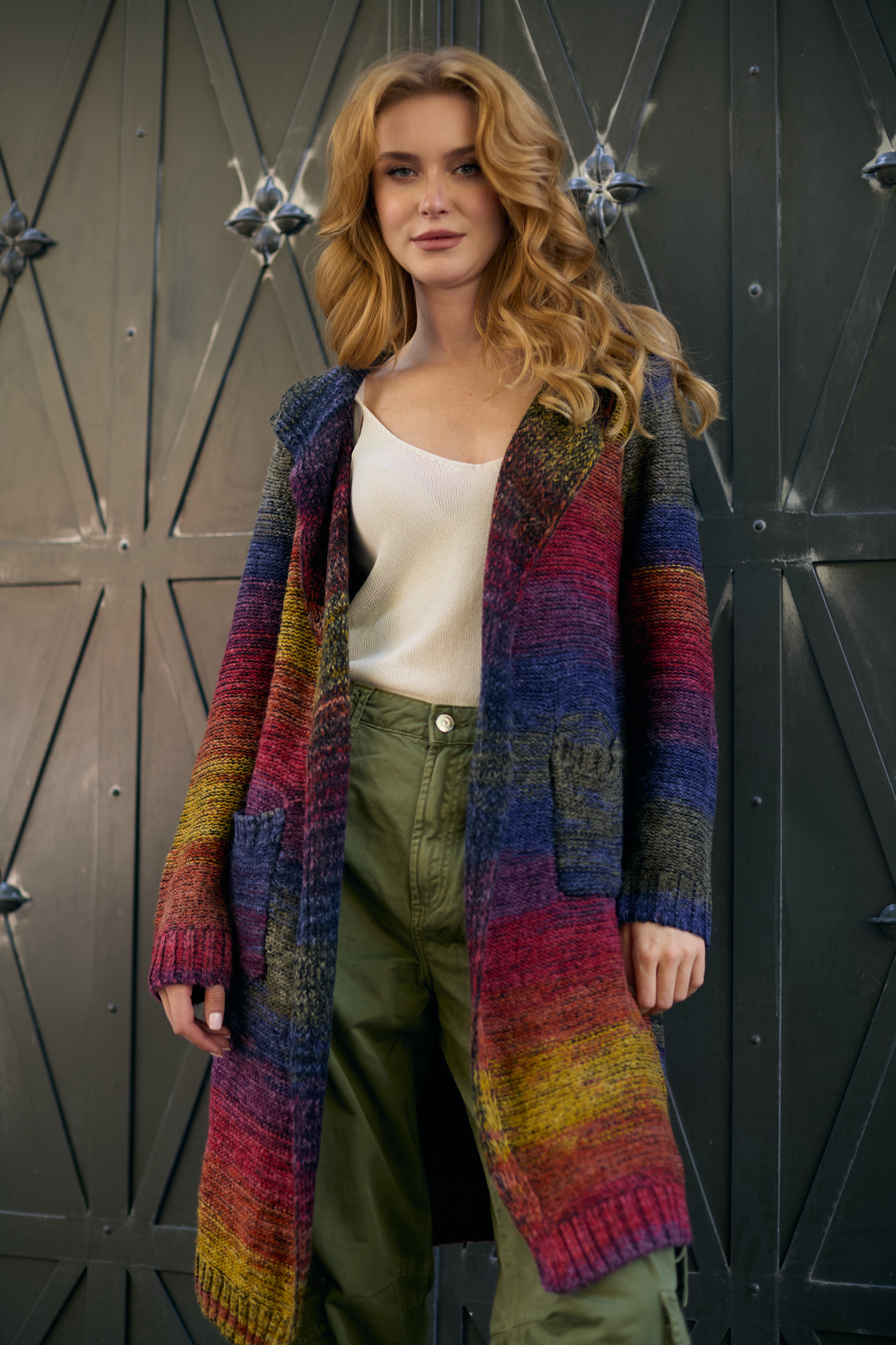 TRUNC88  さのまい  Bulky Knit Long Cardigan Free Long Cabled Cardigan Knit Pattern – Mary Maxim