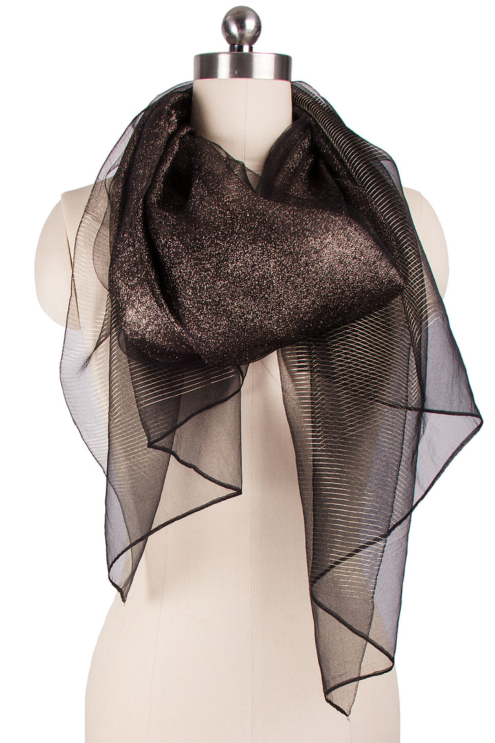 Sheer Sequin Silk Scarf