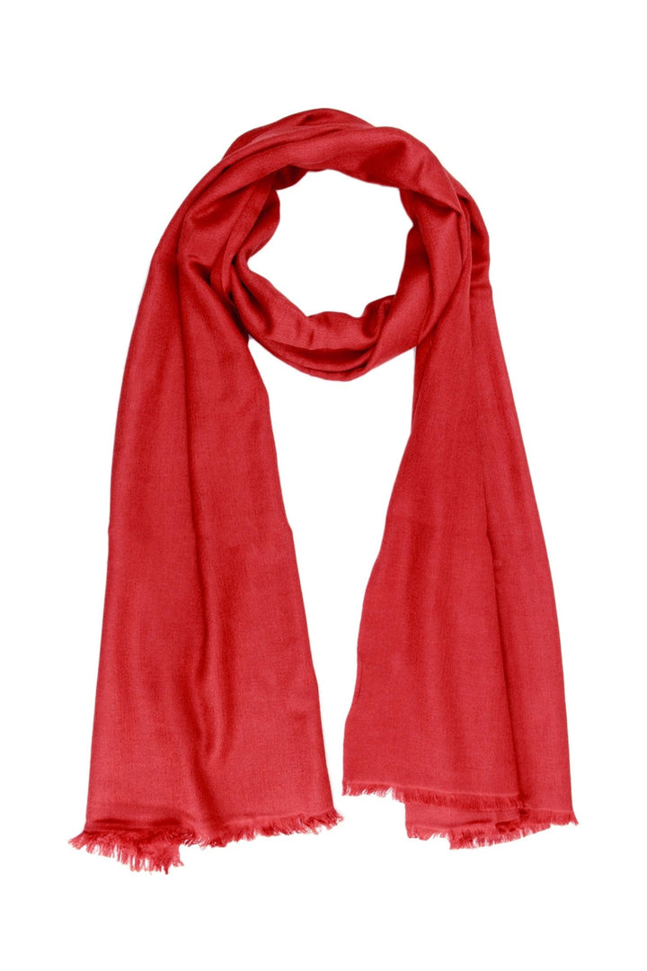 Cashmere Silk Scarf - SAACHI - Red - Scarf