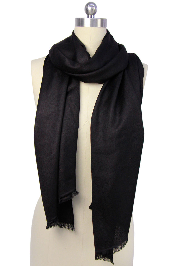 Cashmere Silk Scarf - SAACHI - Black - Scarf