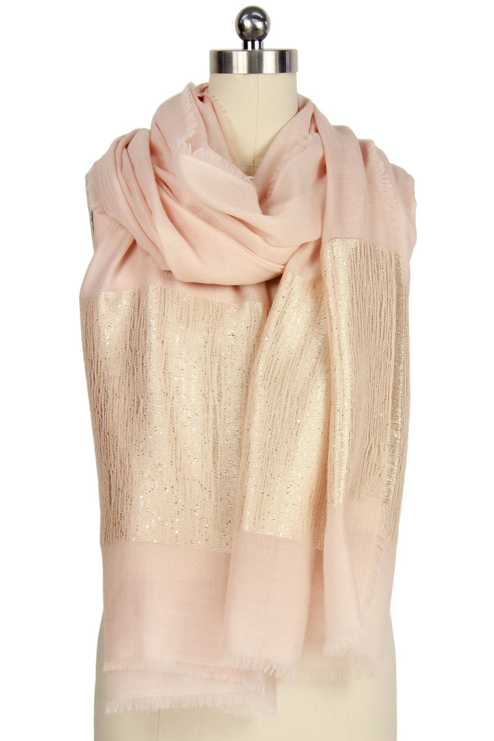 Simply Embellished Cashmere Wrap Misty Rose