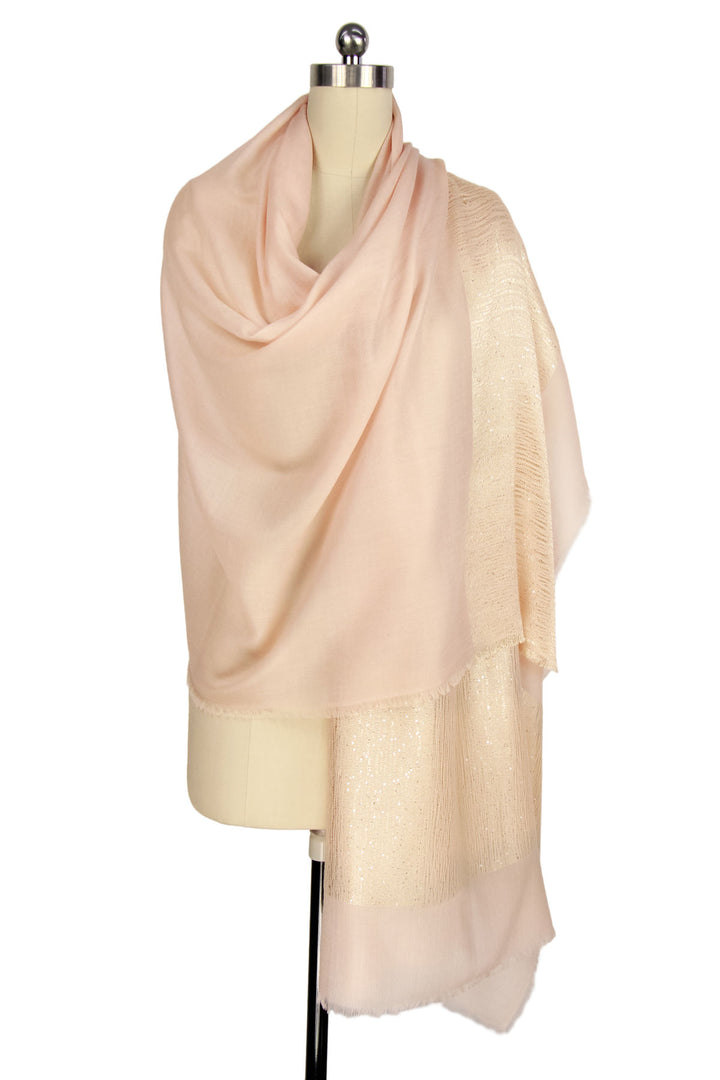 Simply Embellished Cashmere Wrap Misty Rose