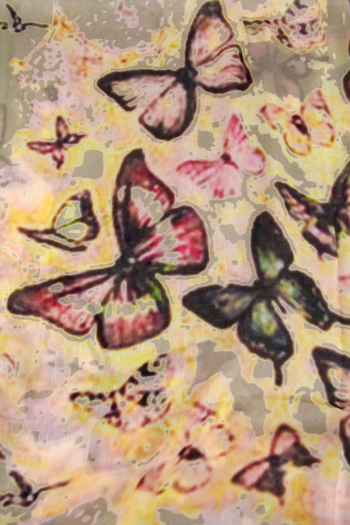 Multicolored Butterfly Scarf