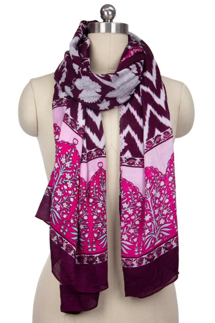 Heritage Scarf Dark Magenta