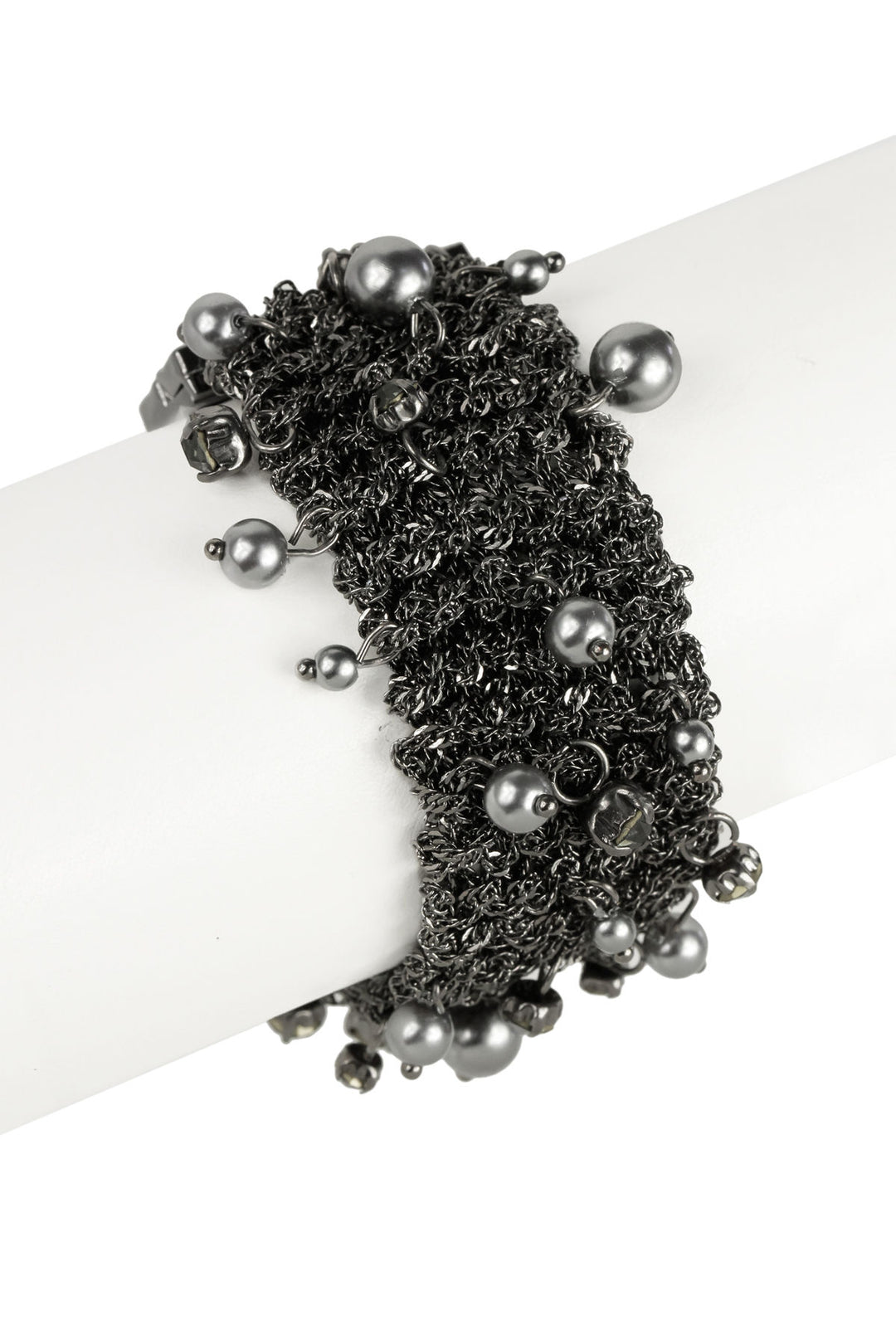 Crochet Chain Bracelet Silver