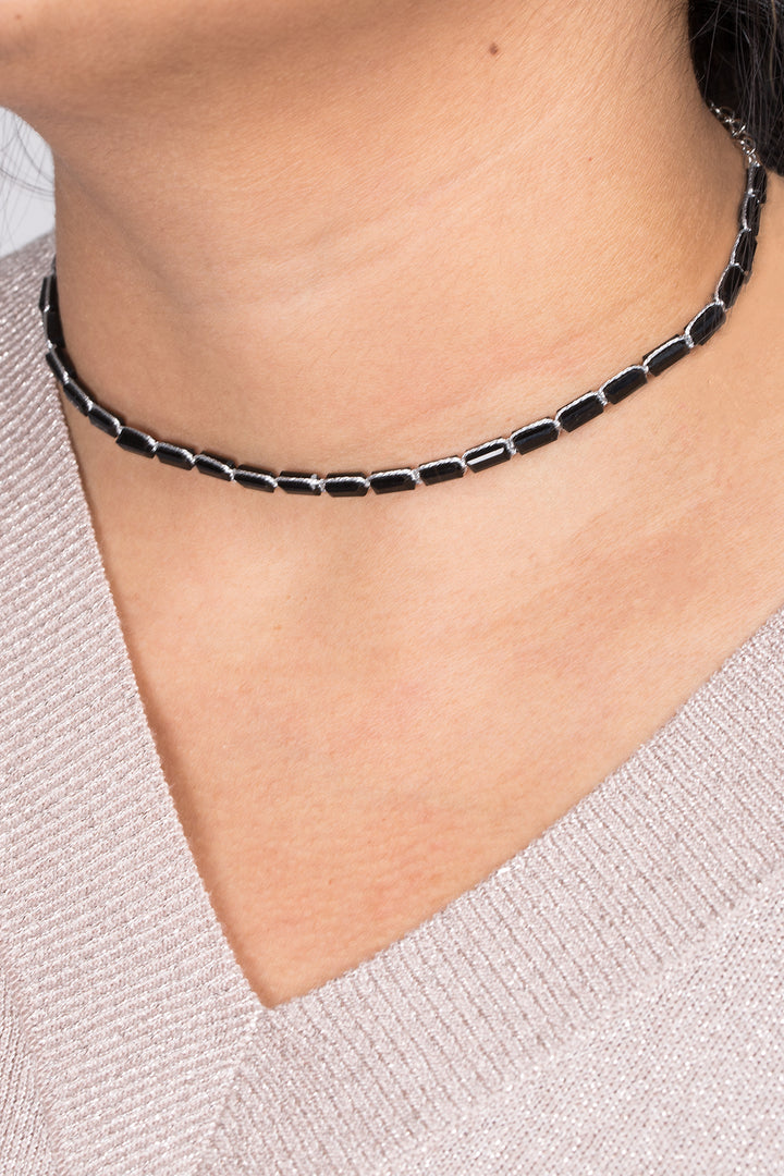 Simply Beaded Choker Black