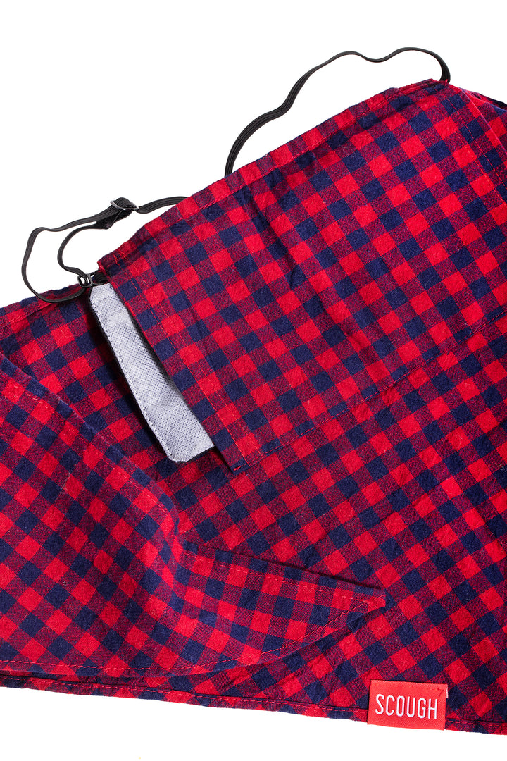 Scough Red Gingham Bandana with Filter