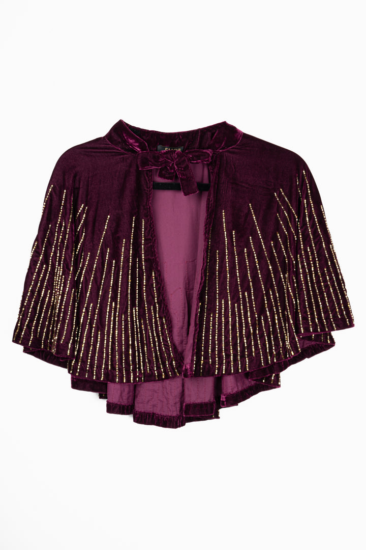 Velvet Crush Embellished Capelet