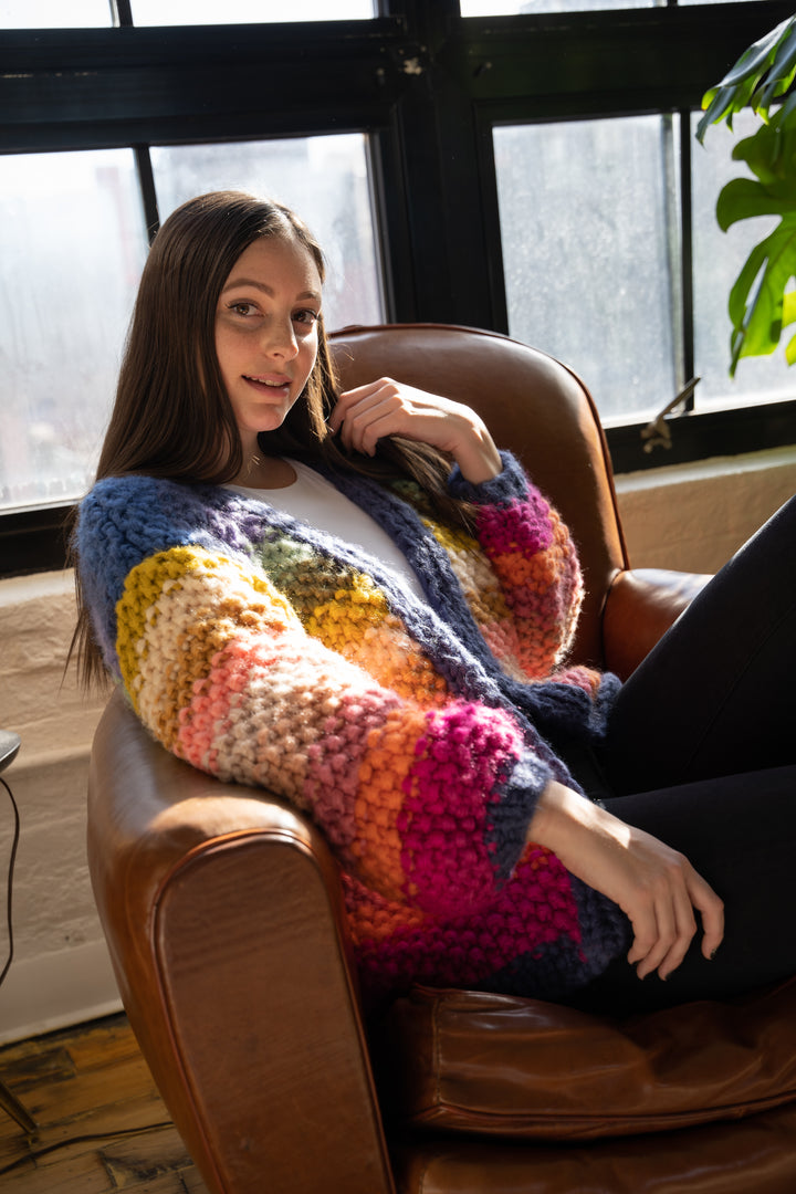 Rainbow Knitted Cardigan