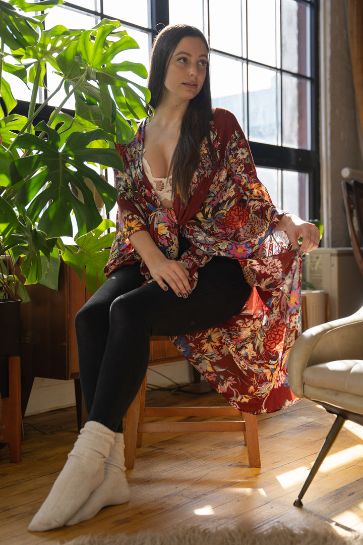 Flowy Floral Kimono