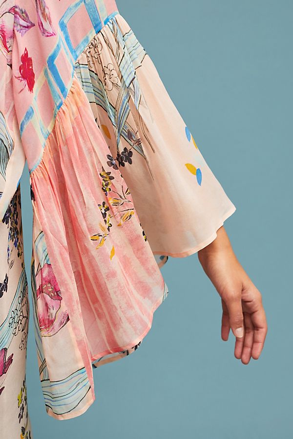 Mystical Garden Ruffle Sleeve Kimono