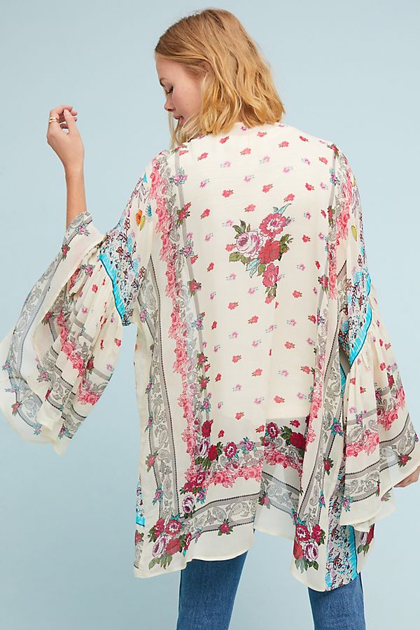 Mystical Garden Ruffle Sleeve Kimono