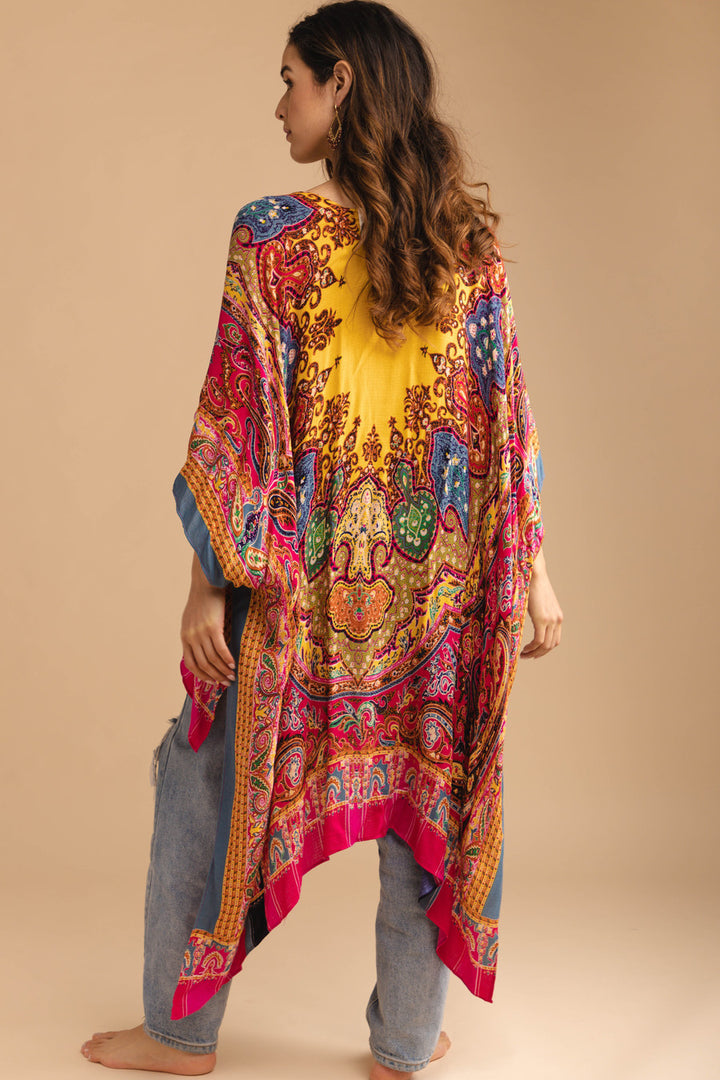 Paisley High Low Kimono