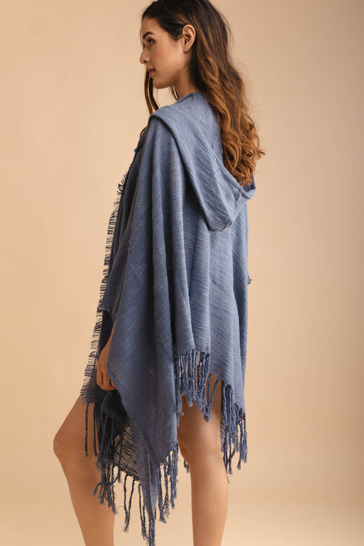 Cotton Fringed Kimono Cover Up