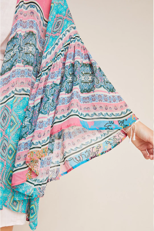 Mystical Garden Ruffle Sleeve Kimono