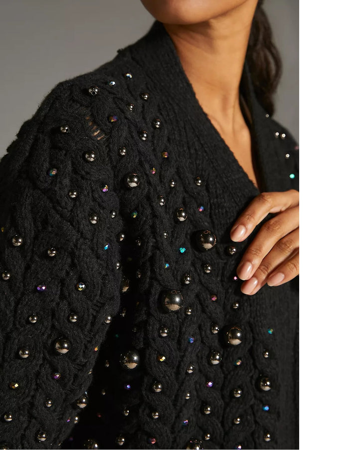 Holiday Cardigan Pearl Knit