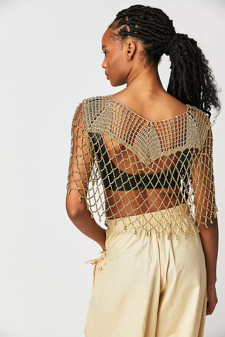 Gold Beaded Capelet