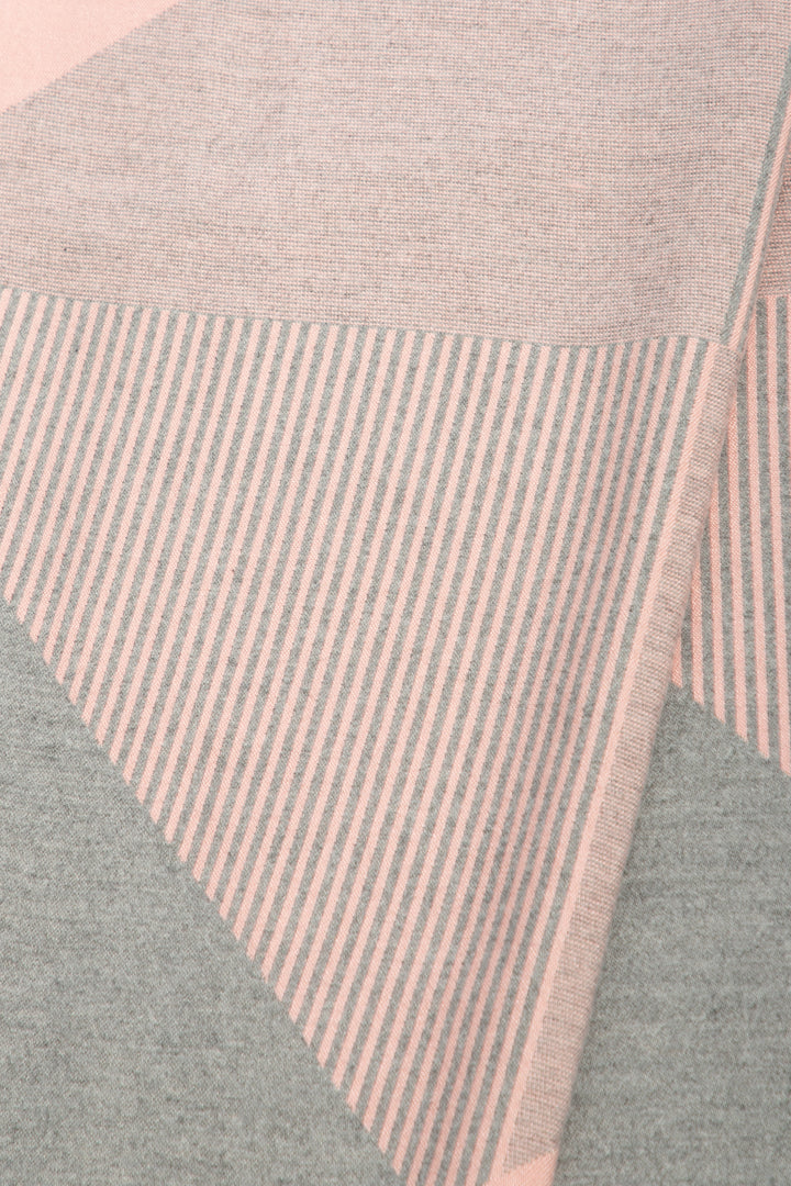 Geometric Striped Reversible Scarf