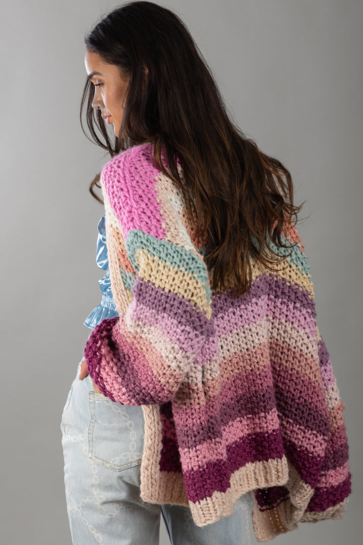 Rainbow Knitted Cardigan