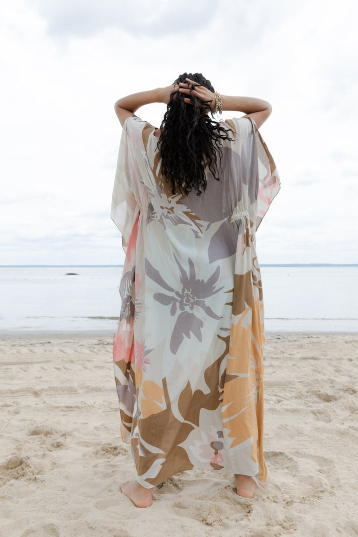 Multicolor Floral Kaftan Maxi