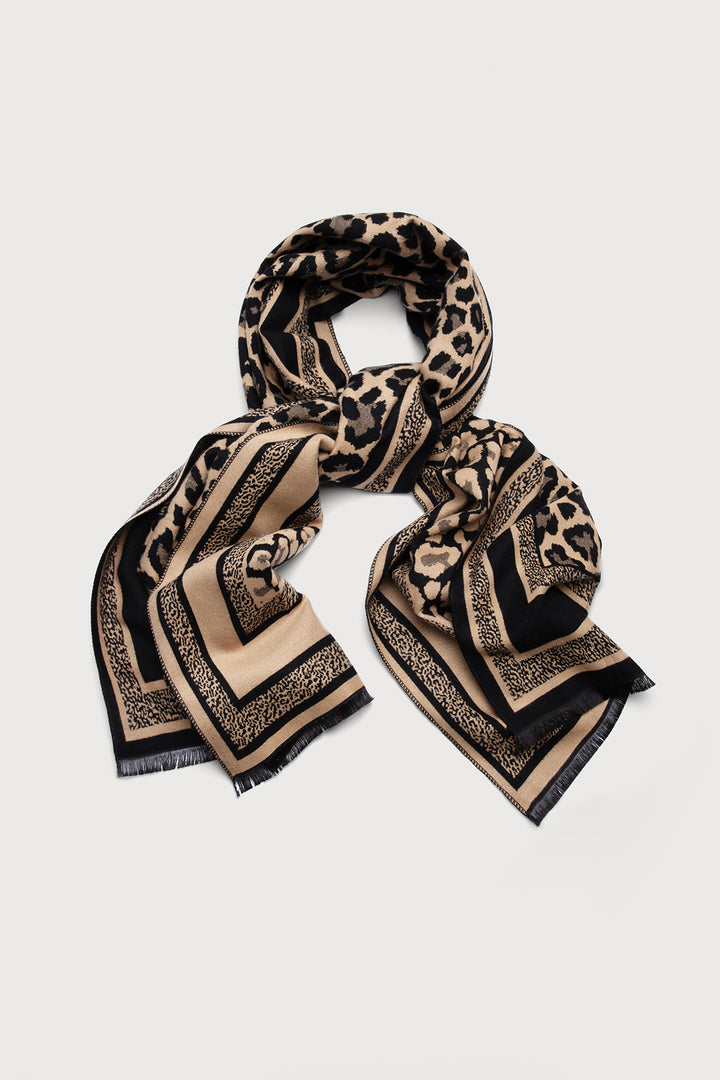 Reversible Leopard Pattern Scarf