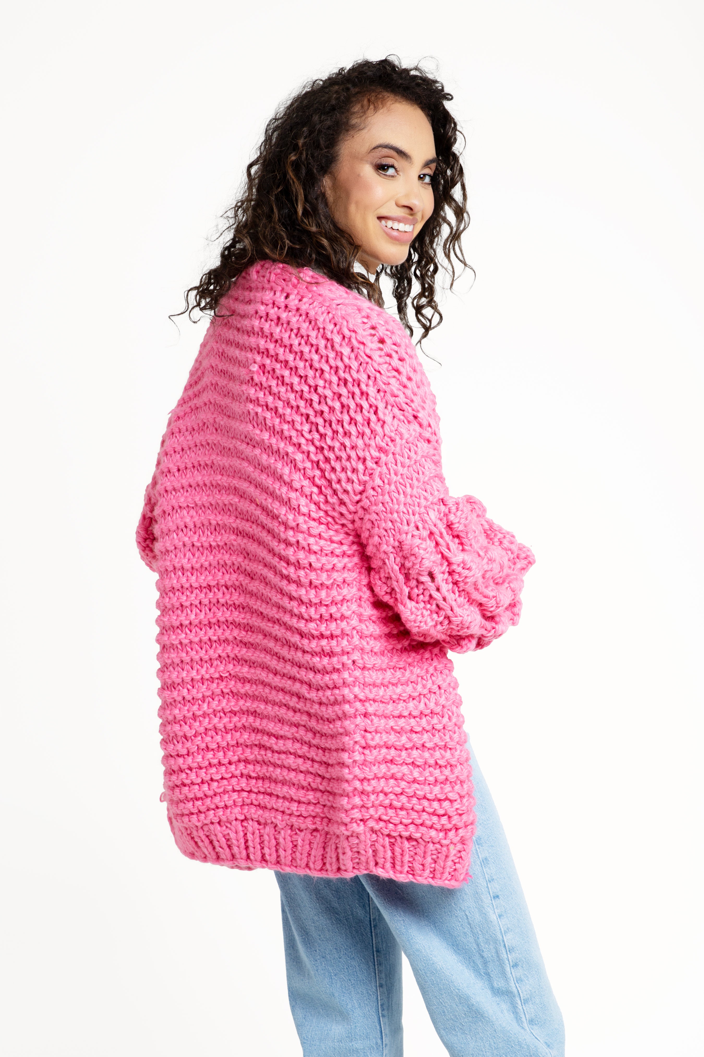 Knit Cardigan With Bauble Sleeves – SAACHI
