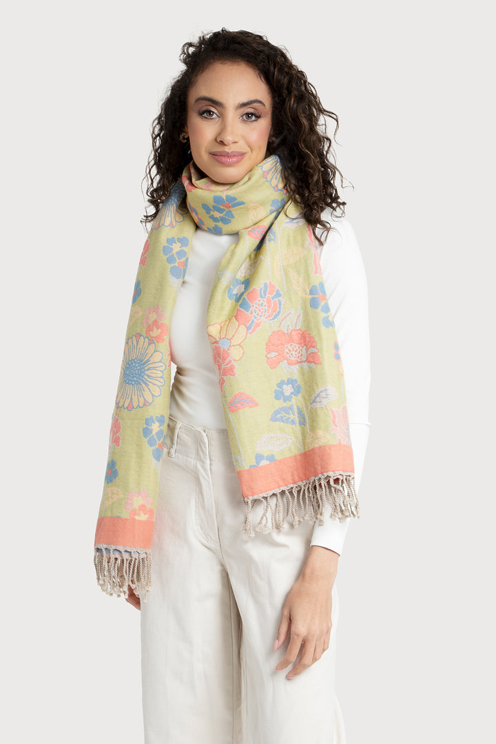 Fiore Pastel Reversible Scarf